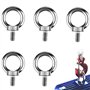 5 Pièces cersaty® M10 Vis à Anneau 304 Acier Inoxydable Levage Boulon à œIl Pour DIY(Argent)