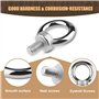 5 Pièces cersaty® M10 Vis à Anneau 304 Acier Inoxydable Levage Boulon à œIl Pour DIY(Argent)