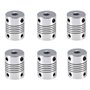 JZK 6 x Accouplements Arbres Flexibles Coupleur Imprimante 3D 5mm à 8mm Coupleur Arbre NEMA 17 pour Machine CNC Imprimante 3D Re