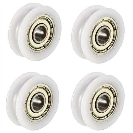 Winwill® 4pcs U roue de guide de roue de rainure Poulie de roulement de boule scellée 6 * 32 * 10mm 0.23 "* 1.39 *