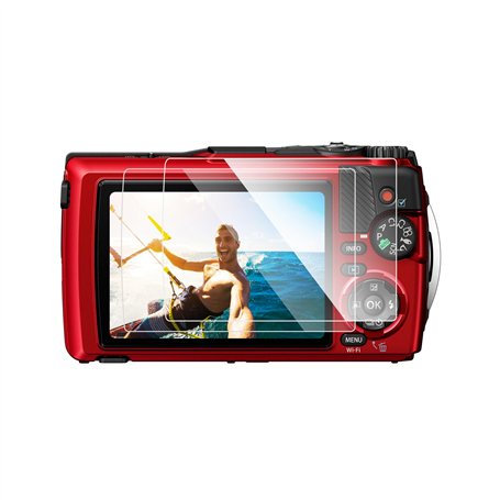 JJC Lot de 2 films protecteurs d'écran en verre trempé pour OM System Tough TG-7