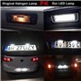 MuChangZi 2pcs 12V LED Lampes de Plaque D'immatriculation Numéro de Voiture pour V/W Golf 4 5 6 7 Polo 6R Passat Seat