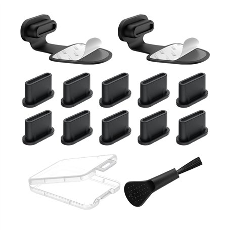 MAEXUS® Lot de 13 bouchons anti-poussière USB C pour téléphone portable - Cache anti-poussière pour port USB C - Prise de charge