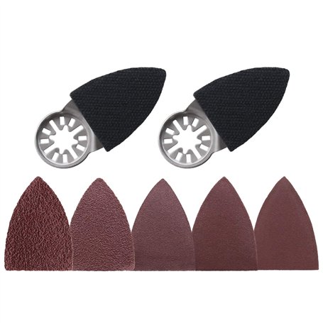 The Lord of the Tools Lot de 52 tampons de ponçage oscillants pour doigts 52 x 37 x 7 mm avec interface universelle