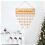 Calendrier des Anniversaires en Bois Français - Kit de Suspension Panneau Bricolage avec Étiquettes Cœur - Décoration Cadeau Ori