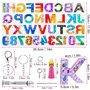 ZOPALY 192 Pcs Kit Résine Epoxy Complet avec Alphabet et Les Chiffres Moule pour Portes Clés, Fabrication de Bijoux, avec Colora
