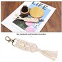 be in your mind 3pcs Porte-clés Bohême Style Macramé Sac Tressé Charmes Porte-clés avec Gland Ornements Suspendus Décoration pou