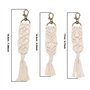 be in your mind 3pcs Porte-clés Bohême Style Macramé Sac Tressé Charmes Porte-clés avec Gland Ornements Suspendus Décoration pou
