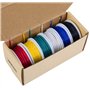 TUOFENG 18 AWG Kit de fil solide-fil solide-6 bobines de 6 mètres de couleur différente Fil de cavalier de calibre 18 -Kit de fi
