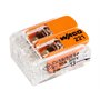 Borne de connexion WAGO-COMPACT 221-612, 2 fils avec levier de commande jusqu'à 6 mm2