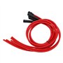 Jeu de Fils D'allumage de Bougie D'allumage, Jeu de Fils D'allumage Rouge Haute Performance Silicone 1m Fil D'allumage de Voitur