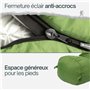 Trinordic Sac de Couchage Léger – 900g, Extra Long avec Fermeture Éclair Anti-Blocage – Sac de Couchage Adulte d'Été, Compact et