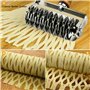 Qivine Rouleau à Losanges Pizza Lattice Cutter Roller, Rouleau Coupe-pâtes en Acier Inoxydable, Pâte Lattice Rouleau Cutter avec