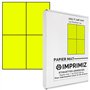 100 étiquettes autocollantes Jaune fluo de 105 X 148