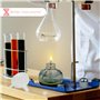Behler Instruments - Alcohol Brûleur Lampe en verre avec système de sécurité anti-déversement. Comprend une mèche, volume 120 ml