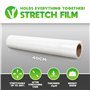 V1 Trade Film Etirable Demenagement - Film Palette Transparent 40cm x 170m - Plastique Protection pour Colis et Meubles