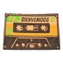 better with friends BIENVENIDOS Paillasson en fibres naturelles avec base en caoutchouc 60 x 40 cm, cassette oldskool des années