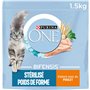PURINA ONE - One Aliment Poids de Forme au Poulet et au blé pour Chat Stérilisé 1