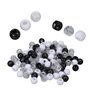 100 Pièces Perles de Cheveux en Plastique Transparent Extension de Cheveux Perles de Lien pour Bricolage Ornements de Tressage d