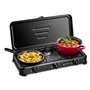 KEMPER - Réchaud gaz portable 3 feux 3450W Noir Couvercle Plaque de cuisson