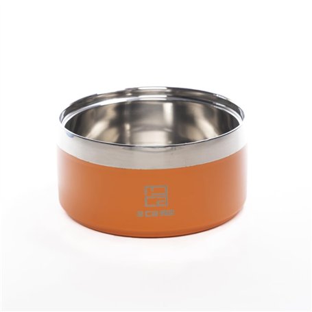 A CA MIA Gamelle pour Chien et Chat « Patera Line » en Acier Inoxydable hypoallergénique avec Chambre à Double Couche pour Alime