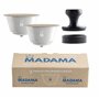 Madama - Capsule rechargeable et réutilisable compatible avec Dolce Gusto. Acier inoxydable et silicone de qualité alimentaire.