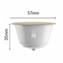 Madama - Capsule rechargeable et réutilisable compatible avec Dolce Gusto. Acier inoxydable et silicone de qualité alimentaire. 