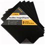 Longivia® 5 Feuilles Magnétiques Qualité Premium - Plaque Aimantée Adhésive Flexibles de 15.3cm x 10.2cm - Magnet Paper Personna