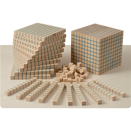 Dida - Ensemble de 121 Blocs en Bois Base 10