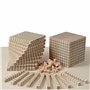 Dida - Ensemble de 121 Blocs en Bois Base 10, Matériaux Didactiques Montessori pour l'Apprentissage des Mathématiques, Blocs Ari