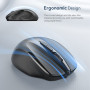 TECKNET Souris sans Fil, 2.4G Souris Optique avec 2600 DPI, Souris Ergonomique pour Ordinateur Portable, PC avec Récepteur USB, 