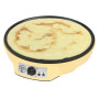 Bestron Crêpière électrique au design rétro, Sweet Dreams, Revêtement antiadhésif, Jaune, Ø 30 cm, 1000 W
