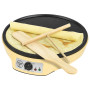 Bestron Crêpière électrique au design rétro, Sweet Dreams, Revêtement antiadhésif, Jaune, Ø 30 cm, 1000 W