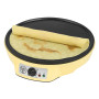 Bestron Crêpière électrique au design rétro, Sweet Dreams, Revêtement antiadhésif, Jaune, Ø 30 cm, 1000 W