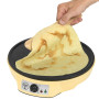 Bestron Crêpière électrique au design rétro, Sweet Dreams, Revêtement antiadhésif, Jaune, Ø 30 cm, 1000 W