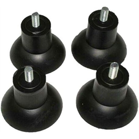 4 pieds grand goujon Ø8 h35 pour trancheuse en caoutchouc