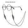 Outletissimo® Cordon de chaîne pour lunettes homme femme avec fantaisie vampire style gothique Cosplay couleur noire avec extrém