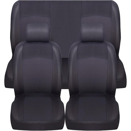 Susy Shop Housses de siège universelles Kit Avant et Arrière Diverses couleurs Soft Confortable Respirant Protection pour Sièges