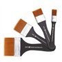 Lot de 4 Pinceaux Plats en Nylon Professionnels pour Peinture Acrylique