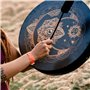 WOOLUCK® Tambour chaman,Tambour chamanique Fait à la Main,Tambour de Lune alchimique de chaman avec de Tambour,Symbole de la mus