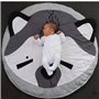 KIKOM Tapis Ramper bébé Tapis de jeu Animaux Coton Rond Tapis Pour Filles Garçons Eveil Enfants Decoration Chambre 90cm (Renard)