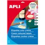 Apli 011800 Lot de 20 Etiquettes multi usage 70 x 37 mm Crème