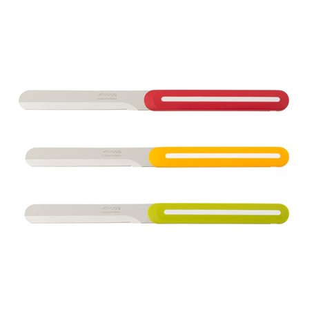 Arcos - Ensemble de couteaux de parage de 3 pièces en acier inoxydable. Ensemble de couteaux de cuisine coloré pour peler les fr