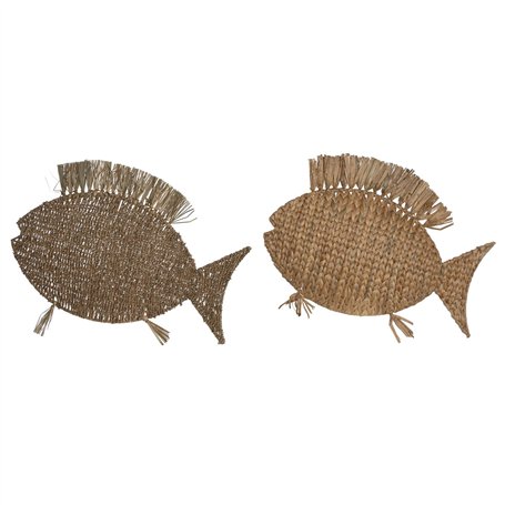 Figurine Décorative Home ESPRIT Naturel Poisson méditerranéen 63 x 5 x 50 cm (2 Unités)