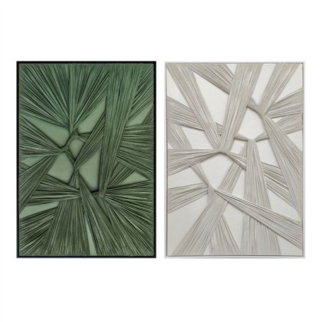 Cadre Home ESPRIT Vert Beige Moderne (2 Unités)
