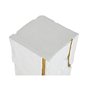 Piédestal Home ESPRIT Blanc Doré Bois MDF Moderne 25 x 25 x 80 cm