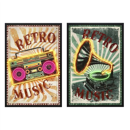 Cadre Home ESPRIT Vert Orange Loft 63 x 3 x 93 cm (2 Unités)