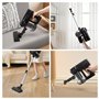 Aigostar Aspirateur Vertical Balai avec Fil 600W, Aspirateur Balai Sans Sac,Aspirateur Balai Filaire, 16000Pa, Filtration HEPA,6