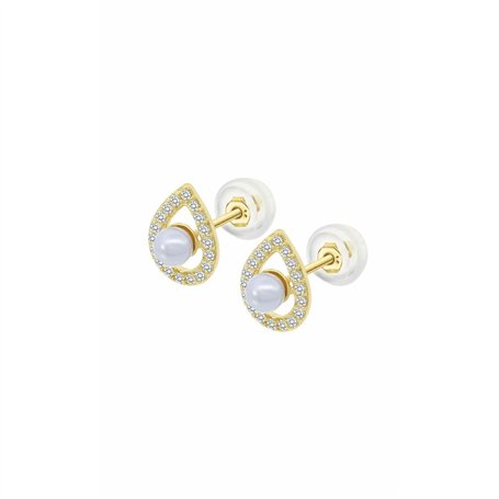 Boucles d´oreilles Femme Lotus HIN00095 Doré