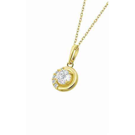 Pendentif Femme Lotus HIN00218/45 Doré